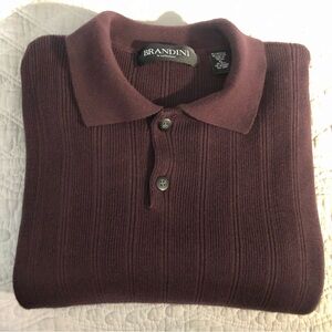 Brandini Eggplant Colored Ribbed Sweater